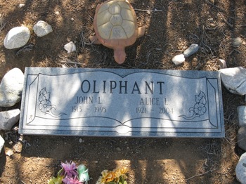 Oliphant, John Lafrancis gravesite