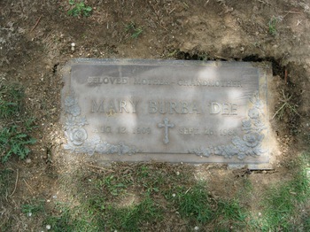 Dee, Mary Burba gravesite