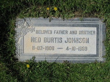 Johnson, Ned Burtis gravesite