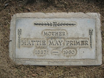 Primer, Mattie May gravesite