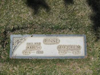 Rinne,   Karl Henry gravesite