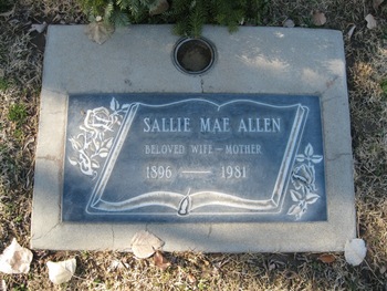Allen,   Sallie Mae gravesite
