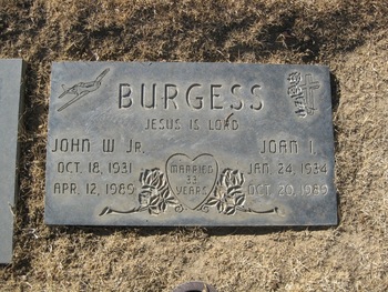 Burgess, Joan Irene gravesite