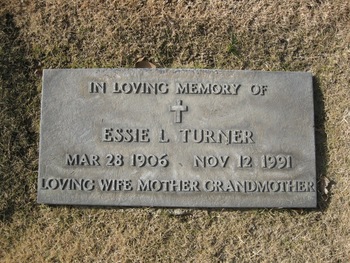 Turner,   Essie L. gravesite