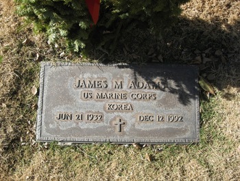 Adams, James Melvin gravesite