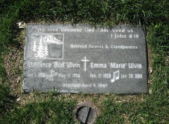 Ulvin,   Dorrance Stanley Glenn ('Bud') gravesite