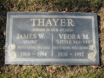 Thayer, James Woodward ('Jimbo') gravesite