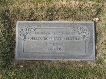 Craig,   Roberta Colleen ('Bobbie') gravesite