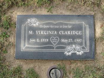 Claridge,   Martha Virginia gravesite