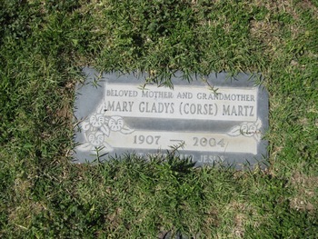 Martz, Mary Gladys gravesite