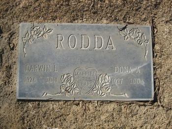 Rodda,   Dona Aleen gravesite