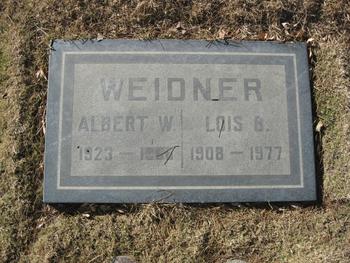 Weidner,   Albert William gravesite