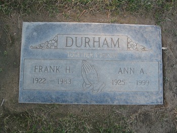 Durham, Ann A. gravesite