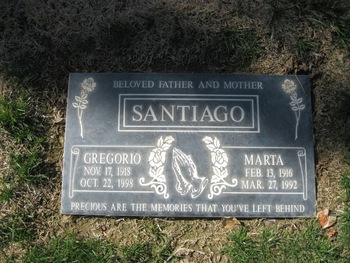 Santiago, Gregorio gravesite