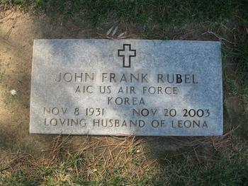 Rubel, John Frank gravesite