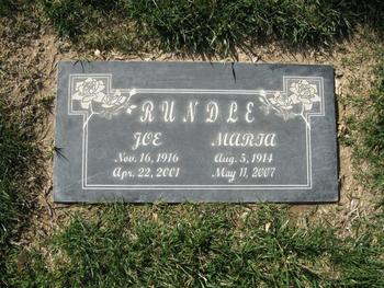 Rundle, Maria gravesite