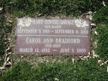 Savage,   Mary Louise gravesite