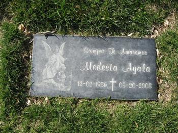 Ayala, Modesta gravesite
