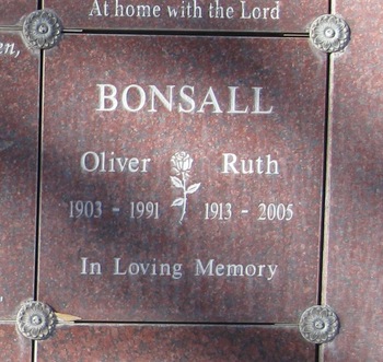Bonsall, Oliver gravesite