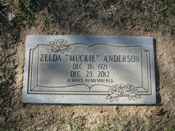 Anderson, Zelda ('Muckie') gravesite