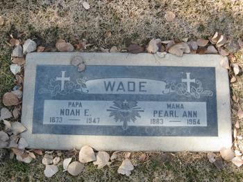 Wade, Noah Edmond gravesite