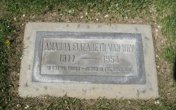 Van Why, Amanda Elizabeth gravesite