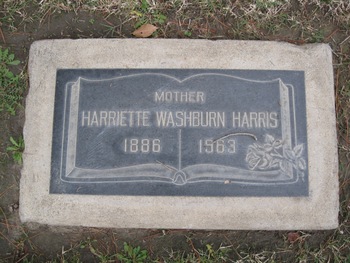 Harris,   Harriette M. gravesite