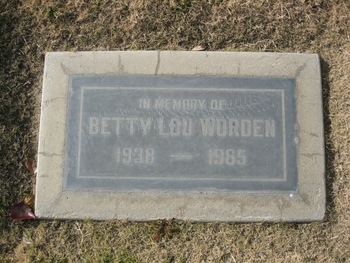 Worden, Betty Lou gravesite