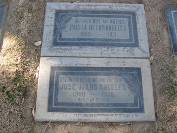 De Los Angeles, Pacita Hara gravesite