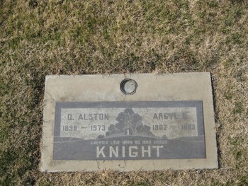 Knight,   Ota Alston gravesite