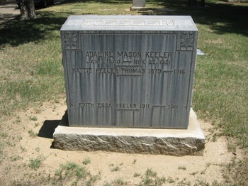 Keeler, Adaline gravesite