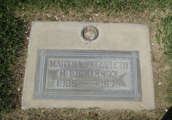 Hodgkinson, Martha Elizabeth gravesite