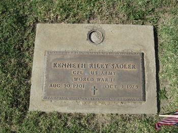 Sadler,   Kenneth Riley gravesite