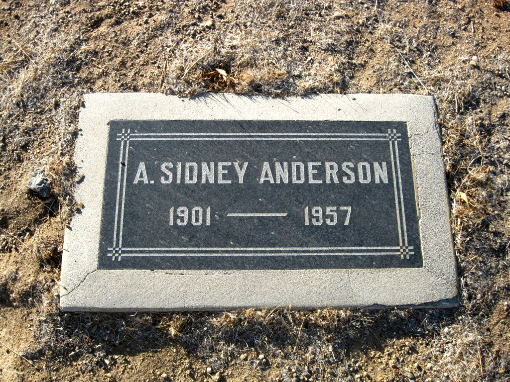 Anderson, Dr. Arthur Sidney gravesite