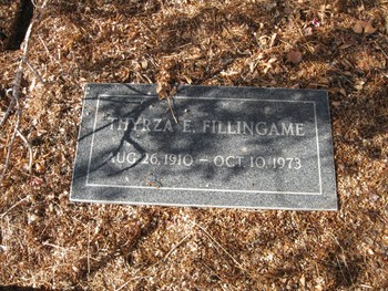 Fillingame, Thyrza Dale gravesite