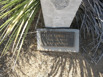Poos, Marion Verrill gravesite